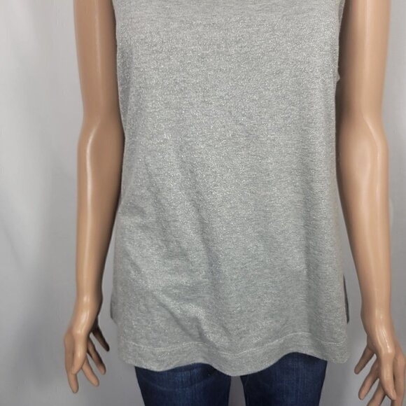 J Jill Women's Grey Sparkle Shimmery Very Soft Tank Top in a Size Large - Picture 5 of 12